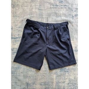 Haggar Navy Blue Cool 18 Pro Pleated Front Shorts 40 x 9
